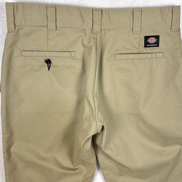 Dickies Skateboarding Pants Men 33x30 Beige Khaki Flex Baggy Canvas Y2K Skate - Picture 1 of 10